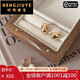
Hengjiuye rear hanging gold bean pearl earrings for women 2024 new style earrings temperament sterling silver needle earrings Jindouye rear hanging needle pair 3291