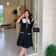 Aotong Xiaoxiang Style Kleid für Frauen 2025 Sommer Neues französisches Temperament Faltenrock AT2603 Bildfarbe m