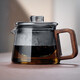 Quandu Teapot Glass Tea Maker Thickened Heat-Resistant Glass Teapot Wooden Handle Filter Teapot Kung Fu Tea Set