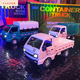 Shantoulin Village 116 remote control truck real tool van model drift racing children's toy car throttle ratio Remote control truck with car white cabin standard set