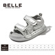 Belle Children's Shoes Girls Sandals 2025 Summer New Children's Open-Toe Beach Shoes Soft Sole Casual Sports Sandals for Middle and Large Children Silver 26 Foot Length 15.8-16.4cm