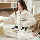Single Nanwei Flanell-Pyjamas für Frauen im Herbst und Winter verdickte Korallenmerze Home-Kleidung für mittlere Alters und junge Mütter können zweiteilige Sets T679luna White Moonlight Super Dick XL: Empfohlen (120-135jin [Jin gleich 0,5 kg]))