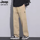 JEEP SPIRIT吉普军绿色工装裤男夏季2025宽松直筒美式休闲裤男款春夏款 9856杏色 XL