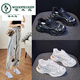 Woodpecker high-end brand new spring four-season casual shoes for woodpecker shoes trendy and versatile breathable and comfortable thick sole white 35