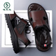Sandalias de cuero casual de carpintería de carpintería 2025 Summer Summer Nuevo espesor Solemn Solemn All-Match Beath Beach Beach Beach Sandalias romanas CLP6189 Brown 41