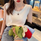 Yu Zhaolin knitted suspender vest for women round neck fashionable pair of breasts outside and sleeveless inner base top
