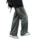 Rongxitu Herren-Waschung Jeans gerade lose lockere drapierte Weitbein 2025 Neue Frühlings- und Herbst-Herren-Schlampe 1047 Nostalgische Farbe m