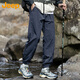 Jeep (Jeep) Pantalones casuales de seda de hielo para pantalones de verano de verano para hombres Pantalones deportivos transpirables para esconderse Blue XL