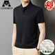 Ajgneamain Italienisch hell Luxus mulberry Seiden kurzärmelig T-Shirt Herren kühl atmungsablöschlich, Casual Casual einfach und vielseitig halbärmelig.