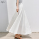 
Eifli (eifini) Eifli 2025 summer new large A-swing mid-length umbrella skirt for women with mass-slim commuter texture skirt white extended version M 100-110Jin [Jin equals 0.5 kg]
