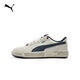 PUMA Dirty Shoes Men's and Women's Low-top Classic Retro Distressed Casual Sneakers LX 399254 Gray-White-Navy Blue-02 40.5