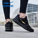 Hongxing Erke Running Chaussures Chaussures masculines 2025 Nouveau été Breasque en mailles respirantes pour hommes Soft Sole Sole-Shops Absorbing Casual Chores, noir / King Gold (Mesh Four Seasons) 3291 41