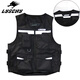 LYSCHY motorcycle riding vest, adjustable vest, reflective vest, anti-fall, wear-resistant, motorcycle commuter for men and women, black CE2 level back protector +1 level chest protector M