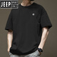 JEEP SPIRIT American short-sleeved T-shirt for men in summer pure cotton round neck trendy versatile casual 2025 new fashion brand loose Hong Kong style T white-1365 sleeve short S [suggested 80-110Jin [Jin equals 0.5 kg]]