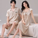 Cat Man (Miiow) pareja pijamas verano delgado seda de hielo delgado nuevo hombre de manga corta y mujer camiseta sospecher sexy ropa de ropa para el hogar 6210 bag negro m mujeres + hombres l
