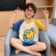 Pajama de verano modal de verano para niños delgados nuevos pantalones cortos de manga corta Conjunto de ropa para el aire de aire acondicionado para bebés de verano