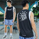 贵娇儿（GUIJIAOER）BKCXZICE破冰撞色美式篮球训练无袖健身服夏装透气运动服 破冰联名撞色边背心-白色 M 160-170高，95-115斤)