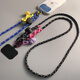 Wanjiazhen teléfono móvil Lanyard Crossbody Costa de cabello ajustable Carrera de cuello móvil Correa Correa Correa oblicua colgante colgante Decoración colgante colgante Anti-perdido Patch Clip de parche Clave colgante Cadena colgante Estilo de cuerpo cruzado [Rayas negras] Ajuste de espiral Cordera trenzada + con colgante + clip negro