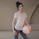 
ACKDCS yoga clothing top for women hollowed-back thin breathable sports short-sleeved T-shirt professional Pilates fitness clothing summer