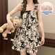 Summer cloud cotton with breast pad suspender pajamas sweet and can be worn outside home clothes JDX-9721# 170 M