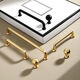CLCEY modern simple gold solid zinc alloy single hole handle cabinet drawer wardrobe shoe cabinet door handle furniture hardware store manager recommendation 6169-single hole