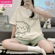 
Modal 2025 new summer short-sleeved pajamas for women pure cotton cartoon cute sweet girl home clothing set for outside wear G6627 M