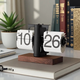 Momen mechanical automatic page-turning clock, retro Nordic simple style clock, living room personalized desktop creative ornament solid wood base clock