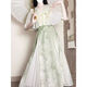 
Daiqiong 2025 summer new suit for women's new year's modified Hanfu top with a slim-covering meat-covering suspender dress two-piece set M679 black top + apricot skirt two-piece set M Recommended 80-100Jin [Jin equals 0.5 kg]