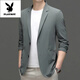 Playboy (playboy) Ice Suit Suit NOUVEAU MEN'S NOUVEAU Été décontracté et veste de costume de fer à la mode mince simple LUMBRE TOP NOIR 4XL 195