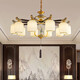 OPP-Beleuchtung (Opple) 2025 neuer Stil Abwärts alle Kupfer New Chinese Style Wohnzimmer Kronleuchter chinesischer Stil High-End-Atmosphäre Villa Restaurant Tea Room Hall 9889-15 Köpfe mit Kupfer Vollspektrum dreifarbig LED LED LED