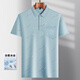Caiyang Hengyuanxiang traje de papá de la solapa de verano Seda de seda de la manga corta para hombres de mediana edad y ancianos camiseta delgada para personas mayores de hielo a media manga seda-9855 bolsillo real gris m 48/165