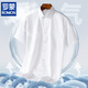 ROMON men's short-sleeved shirt 2025 spring and summer new loose casual thin pocket half-sleeved shirt DX6625 38 [Suggested 100-115Jin [Jin equals about 0.5 kg]]