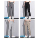 
JEEP SPIRIT Cropped Pants Men's Summer Thin Ice Silk Trendy Versatile Straight Pants Men's Slim Elastic Anti-Wrinkle Men's Pants 9905 Dark Gray 31