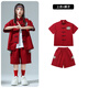Kamiban Children's Hip-Hop Chinese Style Performance Costumes Child's Child's Childal Cost Boys and Girls New Chinese Street Dance Performance Costumes Trendy 319 Black Cost + 841 White Short Manches 160 cm