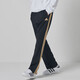 Adidas trousers men's autumn loose breathable straight pants running sports windproof casual pants black gold (classic) S