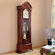 Horloge de scénario salon en bois massif en bois de mécanique européen horloge de temps classique chinois luxe atmosphérique cuivre horloge verticale 9922 Couleur en acajou allemand huit tonnes de huit tonnes de 14 pouces