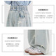 NICKYBABY girls summer suit 2025 new children's summer fashionable casual short-sleeved girls summer Korean jeans 13068 blue + 9981 white 160 cm