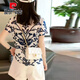 皮尔卡丹（pierre cardin）网红运动套装女2025夏季新款时髦洋气炸街减龄短袖短裤休闲两件套 图片色短袖679 S