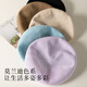 Siggi Beret Women's Summer Summer polyvalent français rétro peintre Imitation Imitation Silk visage petit chapeau octogonal à la mode et à la mode