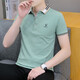 Sieben Wolves Offizielle Website, die offizielle Website der offiziellen Website der offiziellen Website des Sommer-Cool Ice Silk Casual Dünnverlusts-Baumwoll-Baumwoll-Kurzärärt-T-Shirt-Polo-Hemd-Shirts Dunkelblau 679 Modelle M _85-100jin [Jin gleich 0,5 kg]