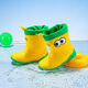 B.Duck little yellow duck children's shoes children's rain boots girls waterproof cute cartoon rain boots boy baby water shoes 5917 yellow 24