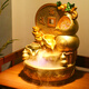 PHTY Treasure Pot Feng Shui Ornements pour la richesse de richesse ménagers Rockery Fountain Fountain Fountain Fouling Water pour générer des roues de richesse à roues d'ouverture Cadeau de pêche un seau de trésor d'or version standard W25