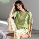 Caiyun Kali Pajamas для женщин летом 2025 г. Новая тонкая свободная домашняя одежда с короткими рукавами. Случайные наряды 7374 м [рекомендуется 80-105Jin [Jin равен 0,5 кг]]