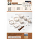 Yomerto Underglaze-farbige Schalen und Teller für Haushaltswarmingschalen und -teller und Essstäbchen Hochwerte Tabellengeschirrs Set 4 Personen Food (Geschenkbox) GB-6624 25-teiliges Set