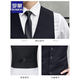 Romon Suit Vest Suit Set Men's Wedding Groomsmen's Group Dress Business Casual Large Size Workwear Vest Professional Outfit LT8801 Black Vest XL (175)