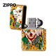 Zippo leichter Zhibao offizieller Windschutz Kerosin leichter lumineszierender Emaille Clown Golded Gift für Freund Clown-Golded [eigenständig ölfrei] DY9902TF