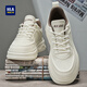 HaiLan Home (HLA) men's shoes summer 2025 new casual board shoes anti-odor and breathable white shoes lightweight non-slip high-rise shoes men's white-breathable punching 42