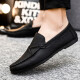 Rote Libelle-Fleischschuhe koreanische Geschäftsarbeit lässige Lederschuhe atmungsaktiv und vielseitig Anti-Rutsch-Ein-Pin-Männerschuhe 2025 Spring D826 Brown + Höhenverstärkung Pad 40 klein
