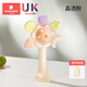 Kechao hand rattle teether baby toy for babies 0 to 6 months and above, newborns can chew on it, hold it for small months, crystal clear powder, free storage box