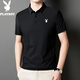 Playboy (Playboy) 2025 Neues Sommer-Kurzärmel-Polo-Hemd für Herren-Ice Seide Traaceless und Nicht-Eisen-Geschäfte lässig halbärmelig dünnes Herren-T-Shirt 12358 White 3XL (160-175jin [Jin gleich 0,5 kg]))
